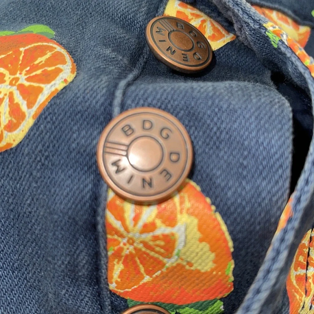 BDG Denim Urban Outfitters SoldOut Super High Waisted Shorts button fly Orange - Picture 10 of 10
